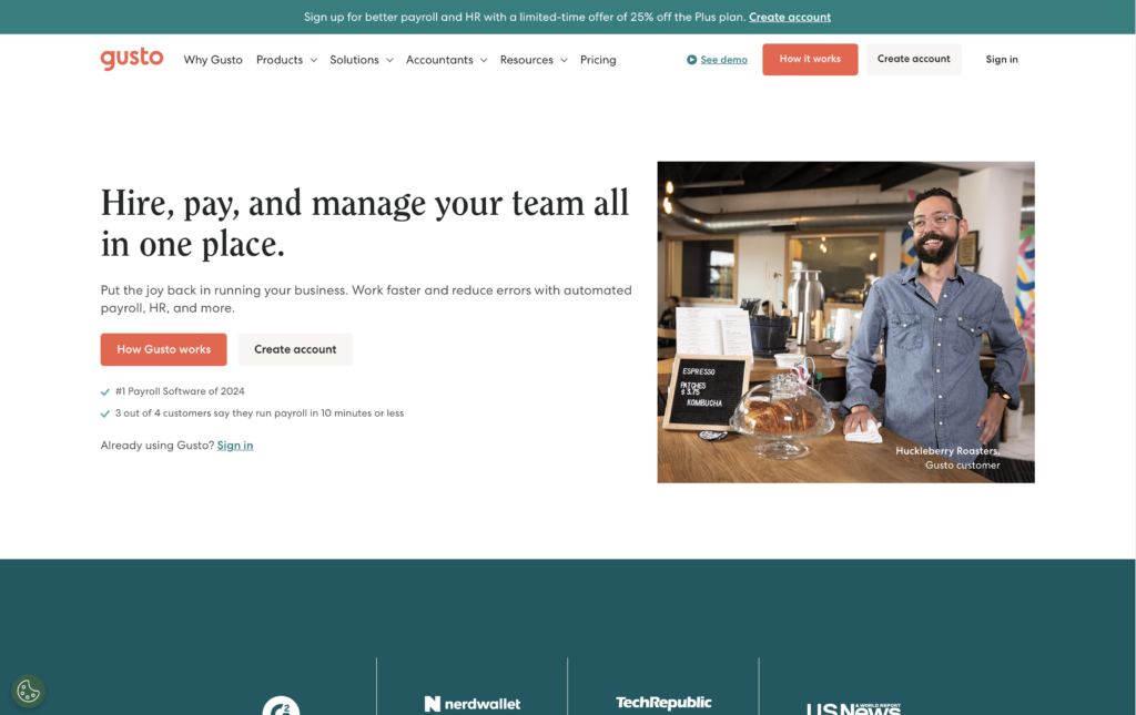 Gusto | Pantheon Digitals | B2B SaaS Companies